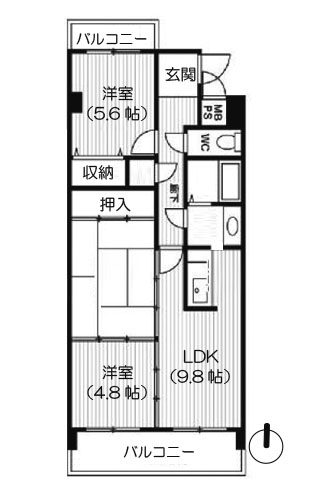 アーデンコート西長堀 3LDK 60.77㎡